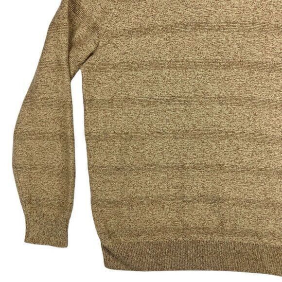 CHAPS Sweater Mens 3XLT Brown 3 Buttons Mock Neck Classic Knit Henley Pullover - Picture 9 of 16